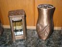 Laterne mit Vase aus Bronze