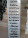 Schriftmuster Bronze oder Aluminium