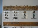 Schriftmuster Bronze oder Aluminium